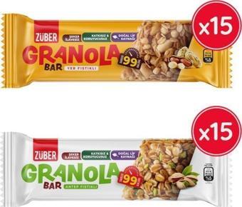 Antep Fıstıklı Granola Bar + Yer Fıstıklı Granola Bar