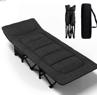 Efsane Kamp Konfor Ultralight Kampet Portatif Kamp Yatağı Siyah - 190 x 68 x 35 cm
