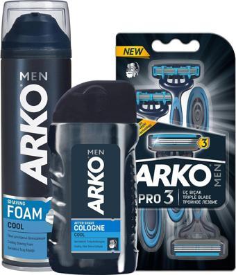 Arko Men Erkek Bakım Seti (köpük, Bıçak, Kolonya)