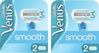 Gillette Venus Smooth Kadın Tıraş Bıçağı 4'lü (2x2)