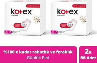 Kotex Günlük Ped Normal 56 'lı - 2'li Paket