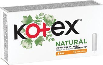 Kotex Tampon Natural Normal 16'lı