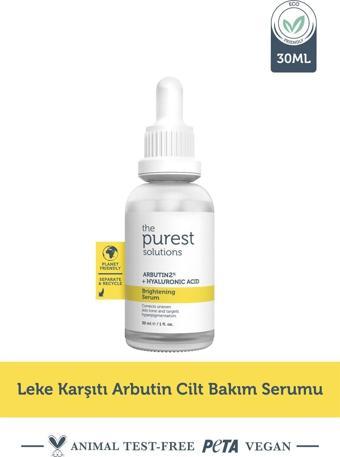 The Purest Solutions Leke Karşıtı Arbutin Cilt Bakım Serumu 30 Ml (arbutin %2 + Hyaluronic Acid)