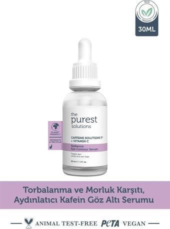 The Purest Solutions Torbalanma ve Morluk Karşıtı Aydınlatıcı Kafein Göz Altı Serumu 30 ml. (Caffeine 5% + Vitamin C)