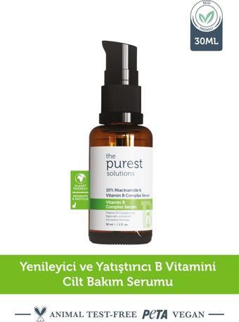 The Purest Solutions Yenileyici Ve Yatıştırıcı B Vitamini Cilt Bakım Serumu 30 Ml (%10 Niacinamide + Provitamin B5)