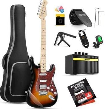 Donner DST-152 Full-Size ST Elektro Gitar Seti (Sunburst)