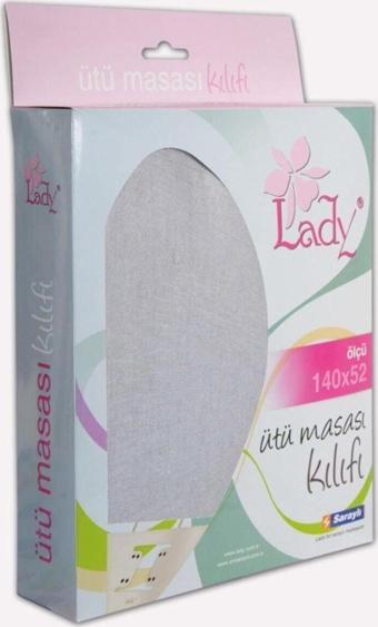 Lady Saraylı Keçeli Isıya Dayanıklı Ütü Masası Kılıfı Örtüsü Bezi Düz (140x52)