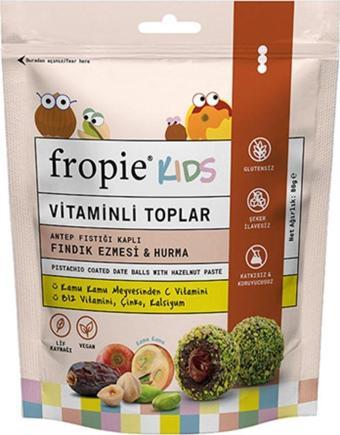 Fropie Vitaminli Kids Meyve Topları - Antep Fıstığı Kaplı & Fındık Ezmeli 80 gr