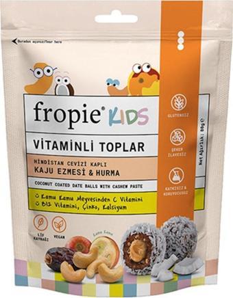 Fropie Vitaminli Kids Meyve Topları - Hindistan Cevizi Kaplı & Kaju Ezmeli 80 gr