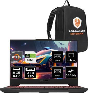 Asus Tuf Gaming A15 R7 7735HS 8 GB 2 TB SSD RTX4050/6 GB 144 Hz 15.6" FHD FDOS LP052 & PER4 Çanta