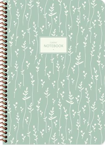 Keskin Color A4 Kareli Defter Pastel Flora - Yeşil