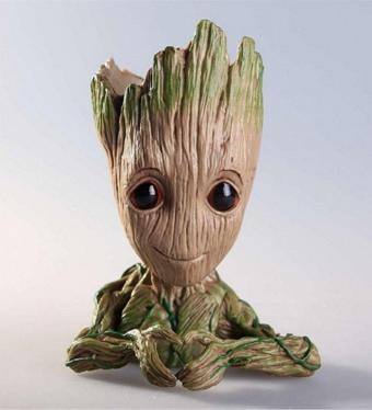 Netavantaj Galaksinin Koruyucuları Baby Groot Figür Kalpli Saksı Kalemlik Pla