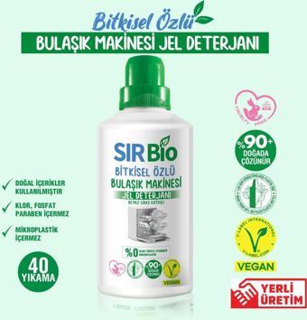 Sır Bio Bio Bitki Özlü Bulaşık Makinası Deterjanı 1000 Ml 40 Yıkama