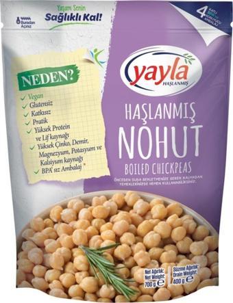 Yayla Haşlanmış Nohut 700 Gr