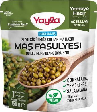 Yayla Haşlanmış Suyu Süzülmüş Maş Fasulyesi 150 G