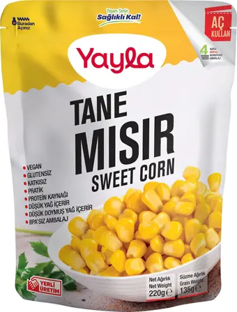 Yayla Haşlanmış Tane Mısır 220 gr