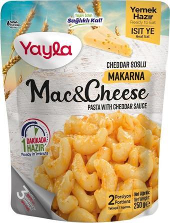 Yayla Yemek Hazır Mac&Cheese Cheddar Soslu Makarna 250 Gr