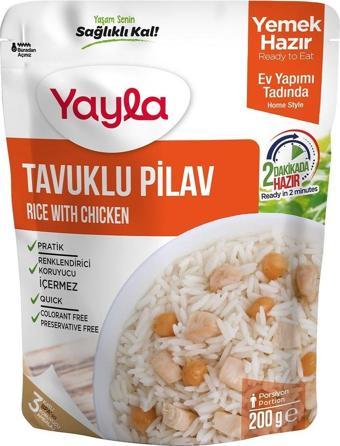 Yayla Yemek Hazır Tavuklu Pilav 200 gr