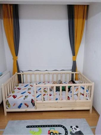 Baby Kinder Kahverengi Roofless Montessori Bebek Ve Çocuk Karyolası