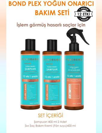 Panorama Professional Bond Plex Bakım Seti 12 Etki 1 Arada 400 ml x2 Şampuan + Sıvı Saç Kremi