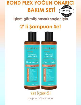 Panorama Professional Bond Plex Bakım Seti 12 Etki 1 Arada 400 ml x2 Şampuan 2'li Set