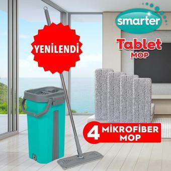 SMARTER TABLET MOP 4 ADET MİKROFİBER MOP TEMİZLİK SETİ (Yeşil)