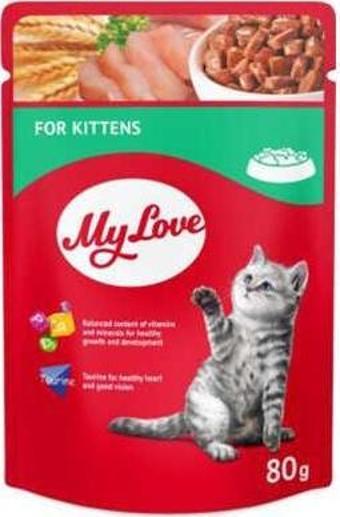 My Love Yavru Kediler İçin Pouch Kedi Maması 80 Gr