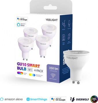 Yeelight W1 LED Akıllı Ampul GU10 (Renkli) (4'lü)