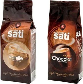 Les Cafes Sati Vanilya Aromalı Filtre Kahve 250gr+les Cafessati Çikolata Aromalı Filtre Kahve 250 Gr