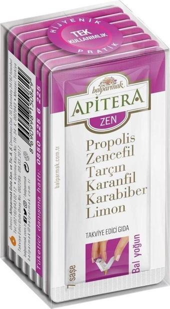 Apitera Zen 7 G X 7 Adet (Zencefil, Propolis, Tarçın, Karanfil, Karabiber, Limon, Bal)