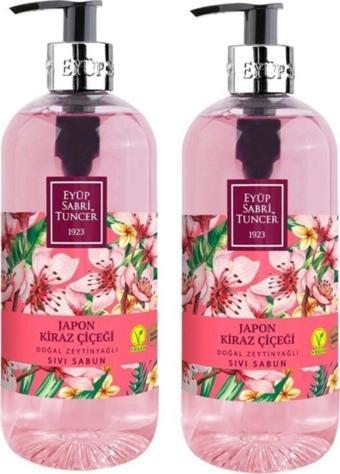 Eyüp Sabri Tuncer Japon Kiraz Çiçeği Doğal Zeytinyağlı Sıvı Sabun 500 Ml - 2 Adet