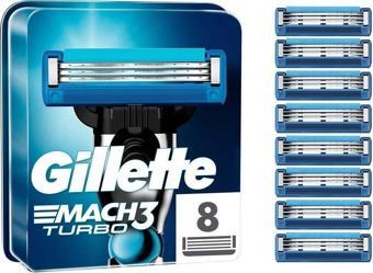 Gillette Mach3 Turbo 8 Adet Yedek Tıraş Bıçağı