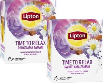 Lipton Time To Relax Bardak Poşet Bitki Çayı 15'Li X 2 Adet