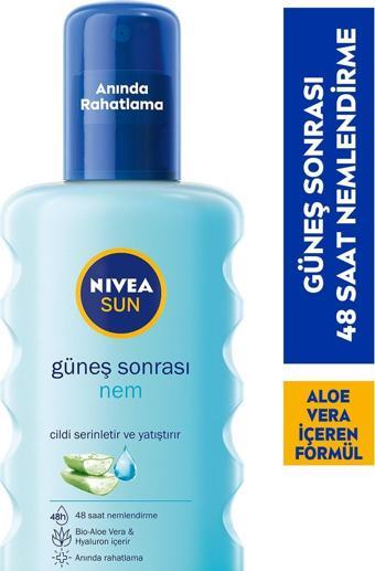 Nivea Sun Güneş Sonrası Nemlendirici Sprey 200 Ml,Aloe Vera Özlü