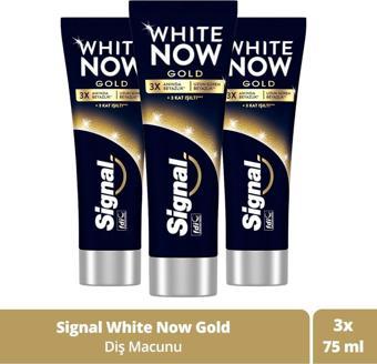 Signal White Now Gold Anında Beyazlatıcı Diş Macunu 75 Ml X3