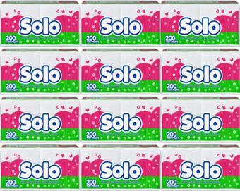 Solo Peçete 200 Lü 12 Paket 2400 Kullanım