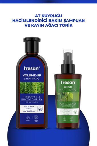 Tresan At Kuyruğu Hacimlendirici Bakım Şampuanı 300 Ml K.Ağacı Özlü Saç Toniği 125 Ml.