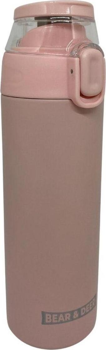 Bear & Deer 450ml Otomatik Şeffaf Kapaklı Çelik Matara