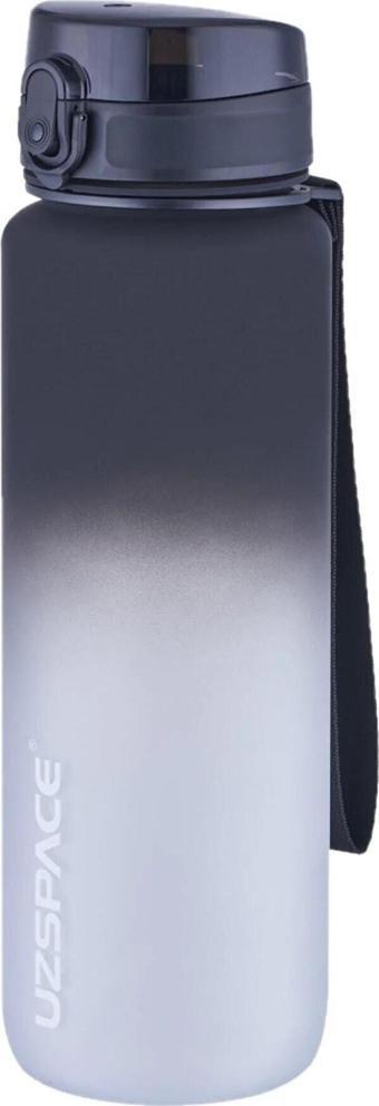 Uzspace 1000ml Büyük Boy Soft Touch Çift Renk Motivasyon Tritan Su Matarası