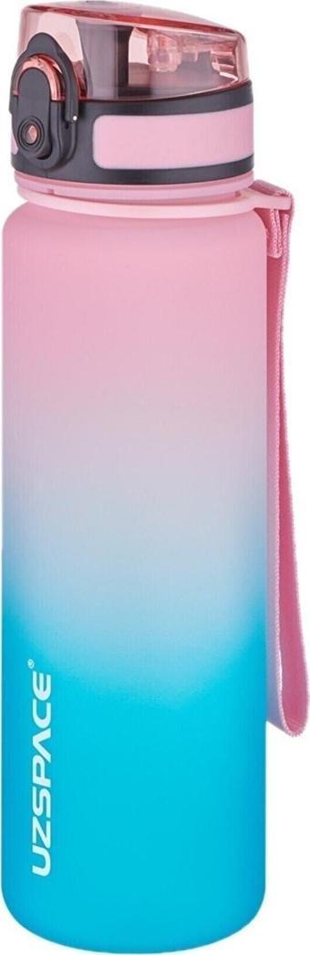 Uzspace 500 ml Soft Touch Çift Renk Motivasyon Tritan Su Matarası