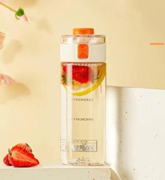 Vagonlife 450ml Taşıma Kulplu Kilitlenebilir Kapak Ölçü Skalalı Rahat İçim Tritan Spor Matara