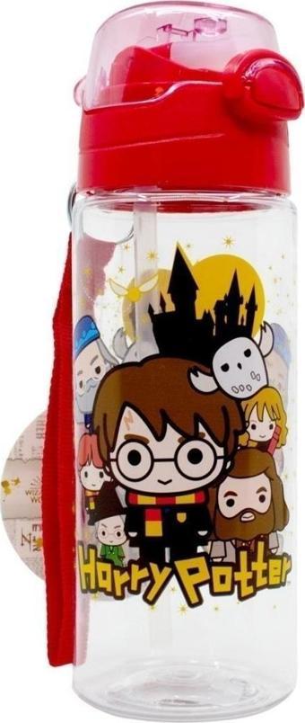 Wiggle 500ml Harry Potter Pipetli Askılı Kilitlenebilir Su Matarası