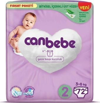 Canbebe Bebek Bezi 2 Beden Mini 72Li Fırsat Paketi