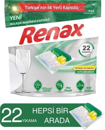 Renax Bulaşık Makinesi Kapsülü Hepsi Bir Arada 22'li