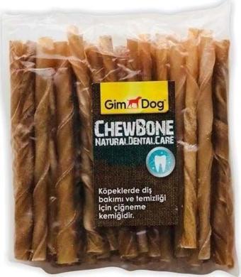 Gimdog Mordimi Ağız ve Diş Sağlığı için Naturel Köpek Çiğneme Kemiği 50 Adet 300 Gr