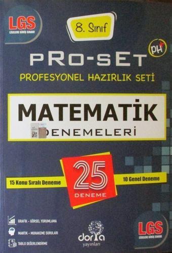 LGS 8. Sınıf Pro-Set Matematik Denemeleri 25 Deneme - Dorya Minik