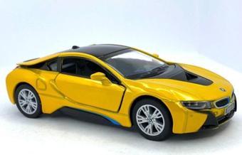 Kinsmart Bmw I8 - Çek Bırak 5İnch. Lisanslı Model Araba Oyuncak Araba 1:36