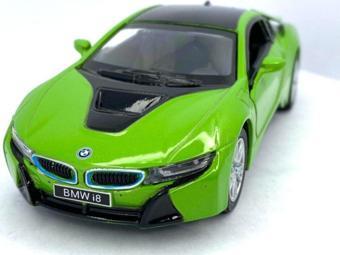 Kinsmart Bmw I8 - Çek Bırak 5İnch. Lisanslı Model Araba Oyuncak Araba 1:36