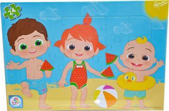 Laço Kids Cocomelon 24 Parça Frame Plaj Puzzle Co7793 Cocomelon Çocuk Puzzle