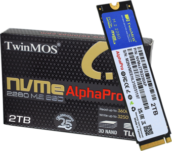 TwinMOS 2TB M.2 PCIe Gen3 NVMe SSD (3600-3250Mb/s) TLC 3DNAND